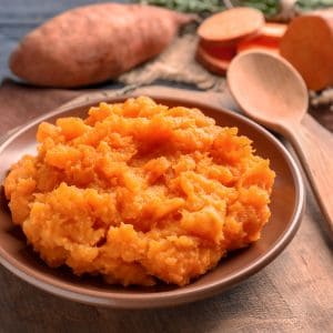 Cooked and Mashed Sweet Potatoes