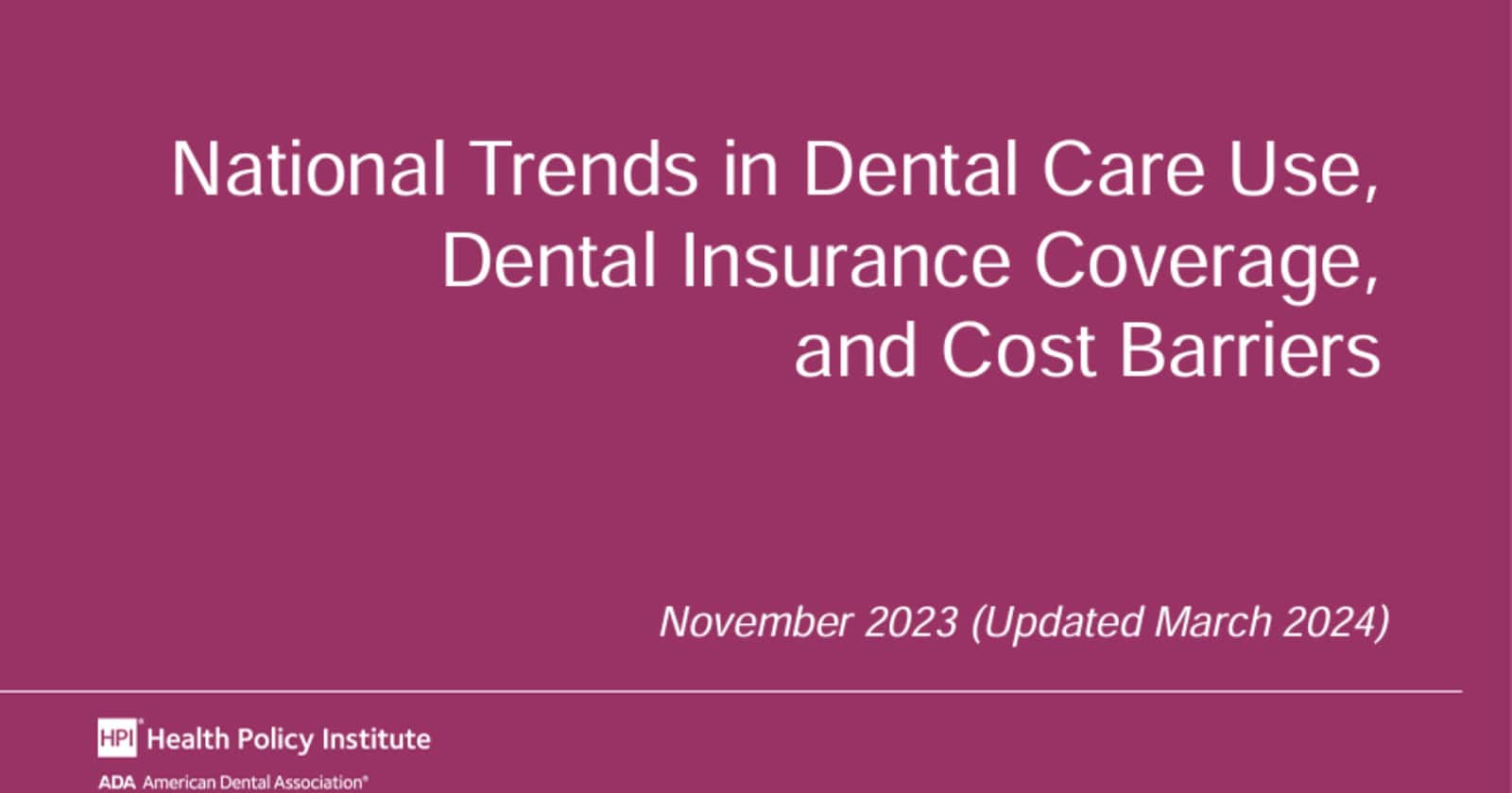 Dental Care Disparities in America